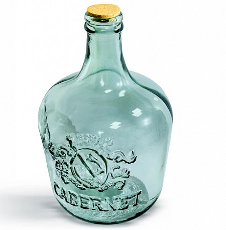Бутылка стеклянная "GARRAFA CABERNET" с пробкой 12 л