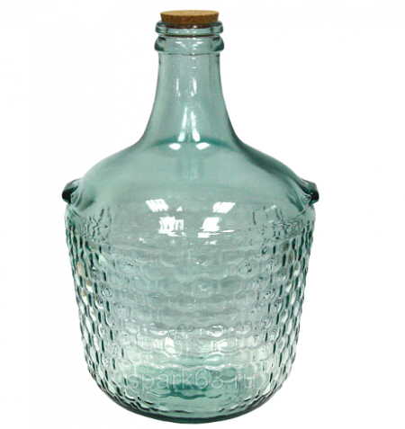 Бутылка стеклянная "GARRAFA COLONIAL" с пробкой 12 л