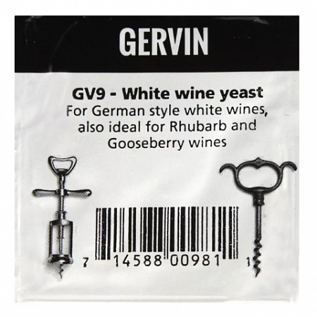 Дрожжи винные Gervin White Wine GV9, 5 г 